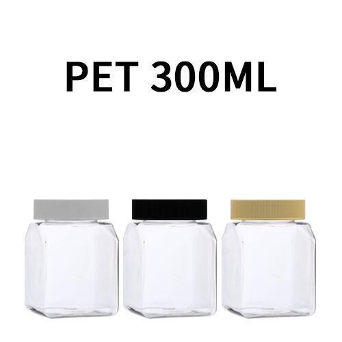 ボトル「多用途容器」一般キャップ K300ml 四角 (180個)