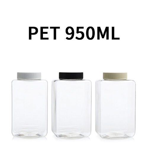 ボトル「多用途容器」一般キャップ K950ml 四角 (96個)
