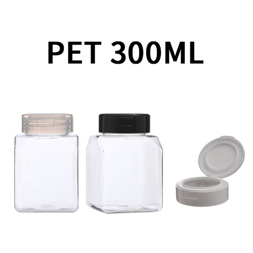 ボトル「多用途容器」ワンタッチ K300ml 四角 (180個)