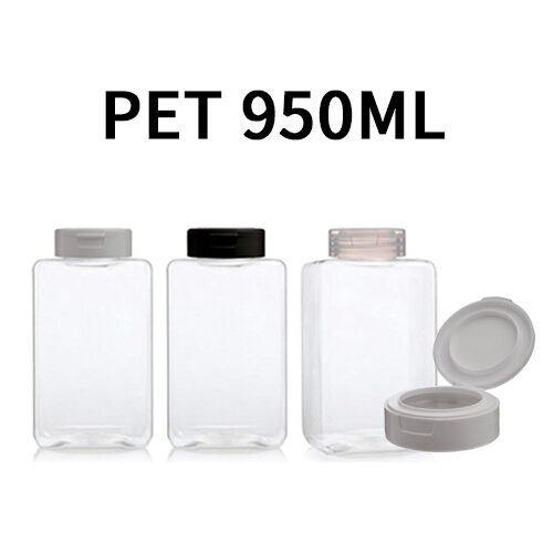 ボトル「多用途容器」ワンタッチ K950ml 四角 (96個)