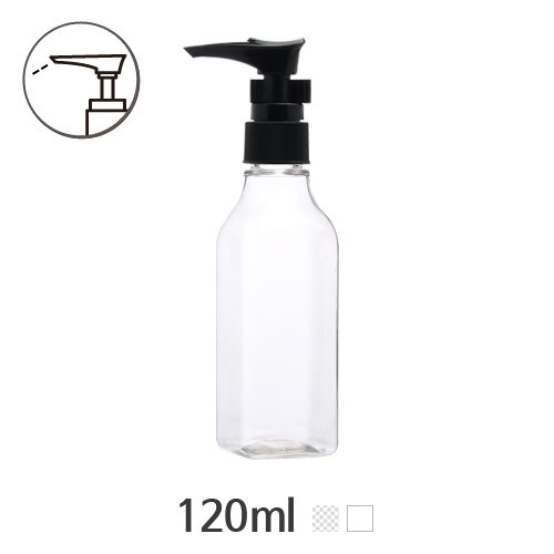 ボトル「化粧品容器」ミニポンプ 120ml (20Ø) ボトル_ロット100個