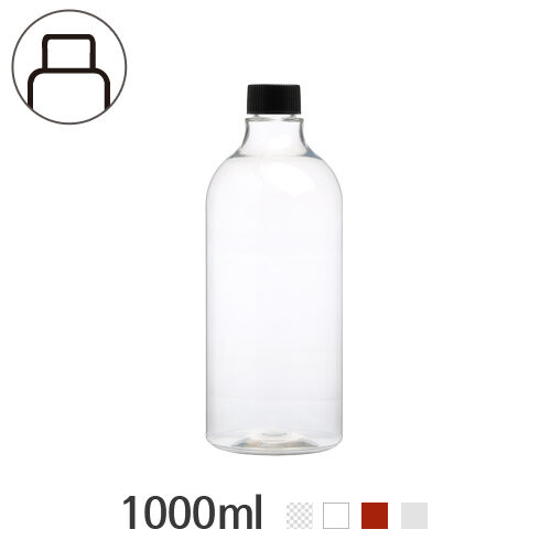 ボトル「スクリューキャップ容器」キャップ 1000ml (28Ø) ボトル_ロット76個