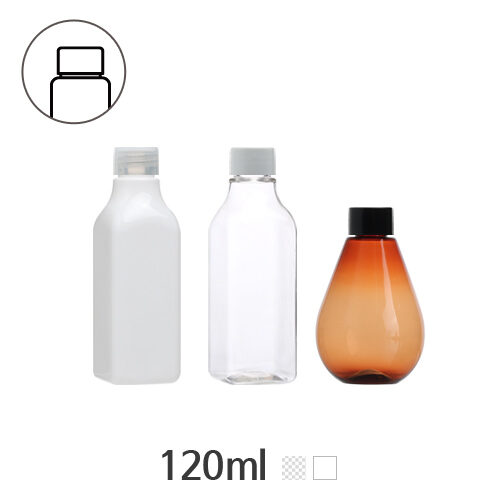 ボトル「スクリューキャップ容器」キャップ 120ml (20Ø) ボトル_ロット200個