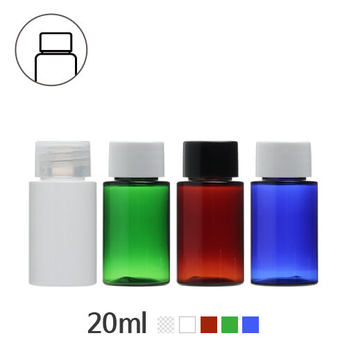 ボトル「化粧品容器」 キャップ 20ml (20Ø) ボトル_ロット200個