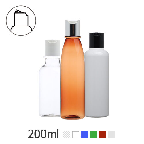 ボトル「化粧品容器」プレス 200ml (24Ø) ボトル_ロット100個