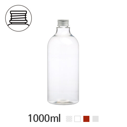 ボトル「スクリューキャップ容器」ALキャップ 1000ml (28Ø) ボトル_ロット76個