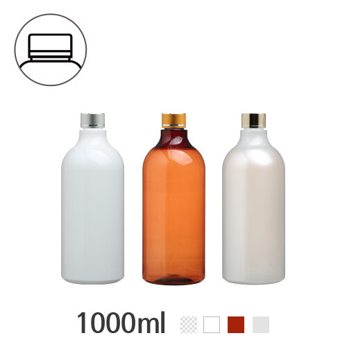 ボトル「スクリューキャップ容器」金属キャップ 1000ml (28Ø) ボトル_ロット76個