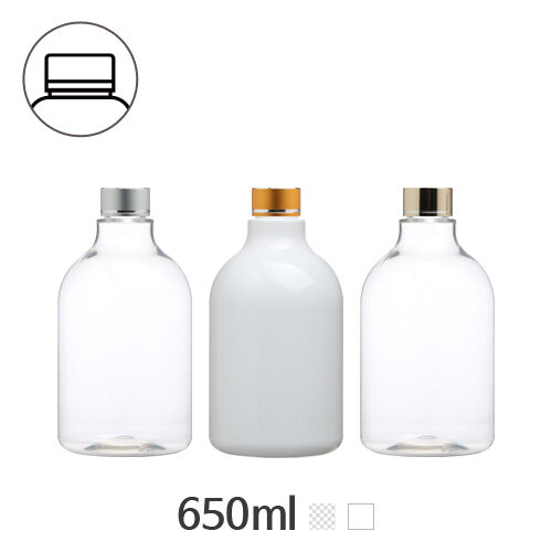 ボトル「スクリューキャップ容器」金属キャップ 650ml (28Ø) ボトル_ロット106個