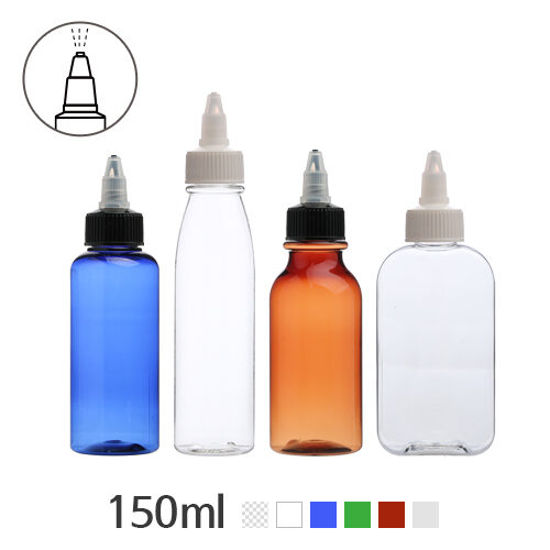 ボトル「生活容器」トンガリキャップ(A形) 150ml (24Ø) ボトル_ロット100個