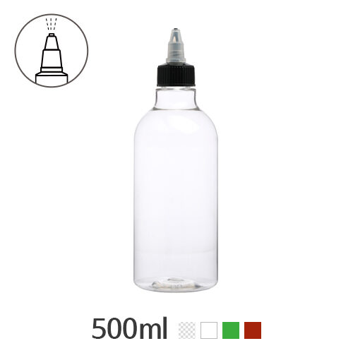 ボトル「生活容器」トンガリキャップ(A形) 500ml (24Ø) ボトル_ロット138個