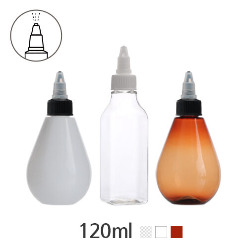 ボトル「生活容器」トンガリキャップ(A形) 120ml (20Ø) ボトル_ロット200個