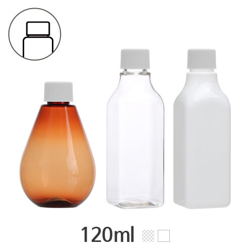 ボトル「多用途容器」クリックロック 120ml (20Ø) ボトル_ロット100個