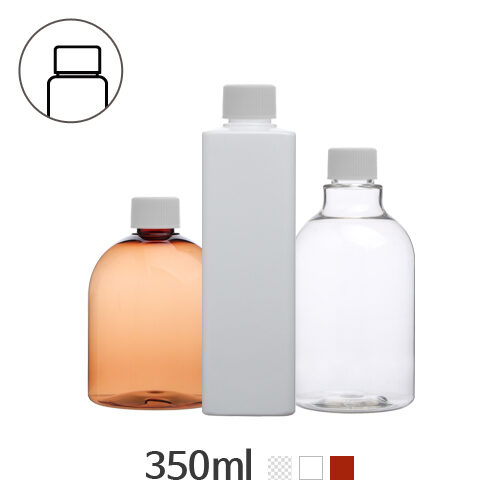 ボトル「多用途容器」クリックロック 350ml (24Ø) ボトル_ロット100個~175個