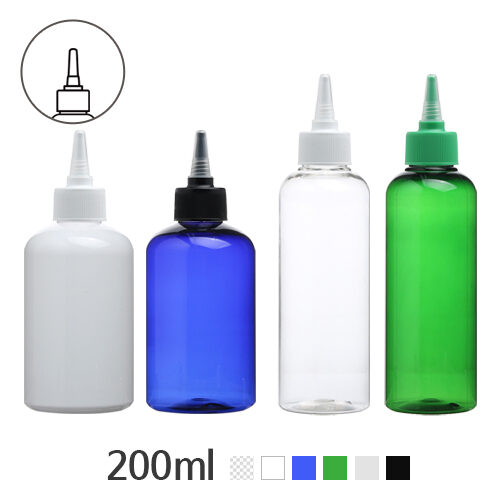 ボトル「生活容器」トンガリキャップ(B形) 200ml (24Ø) ボトル_ロット100個