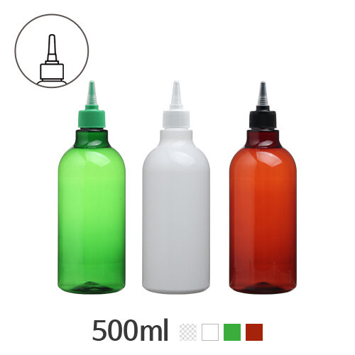ボトル「生活容器」トンガリキャップ(B形) 500ml (24Ø) ボトル_ロット138個